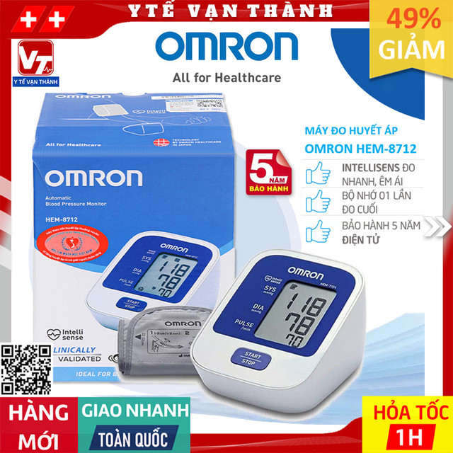 ✅ Máy Đo Huyết Áp Bắp Tay Omron HEM-8712 | Bảo Hành 5 Năm -VT0005 - Y Tế Vạn Thành