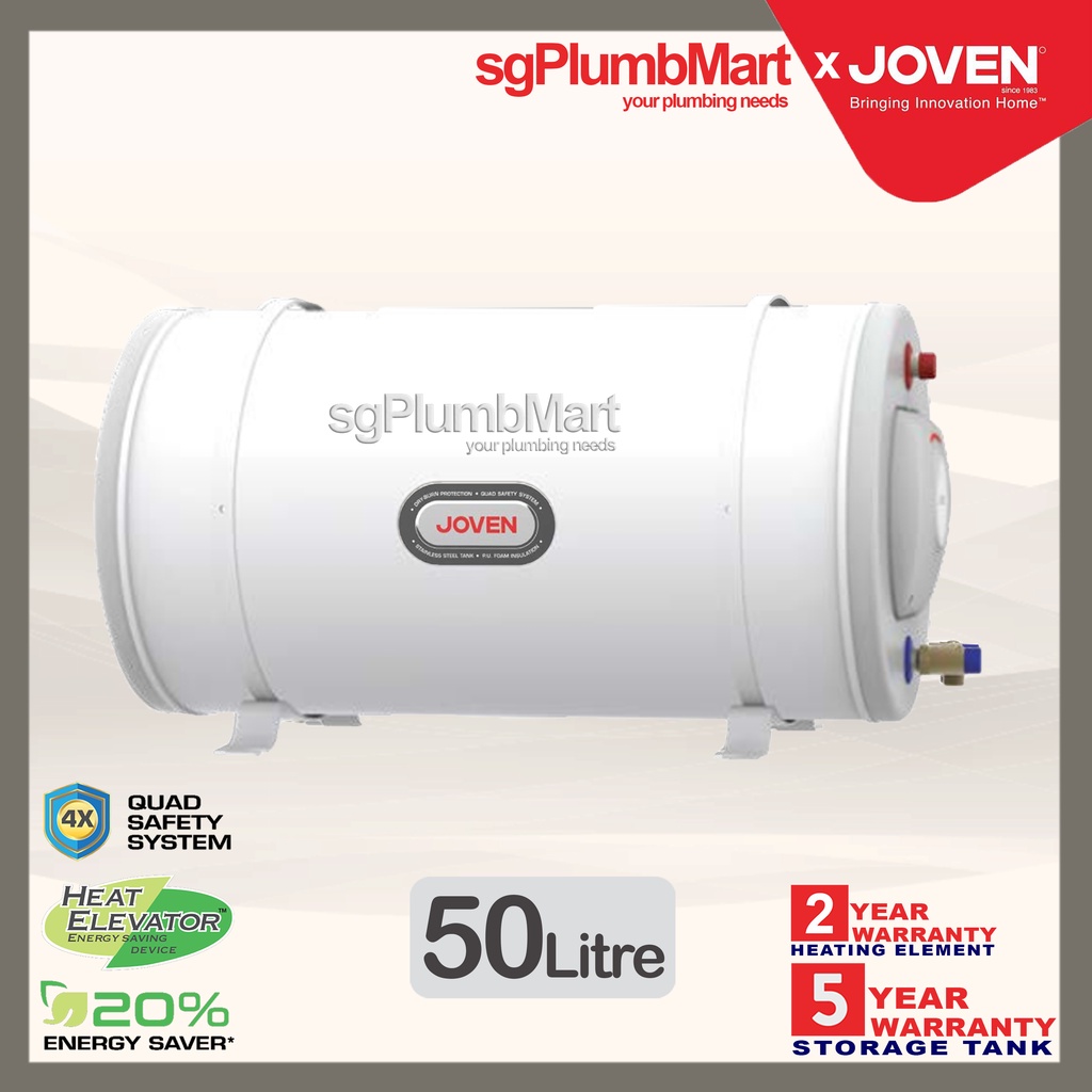 Joven x sgPlumbMart JSH50 Storage Water Heater (Heat Elevator) Joven Heater  50 Liters | Lazada Singapore