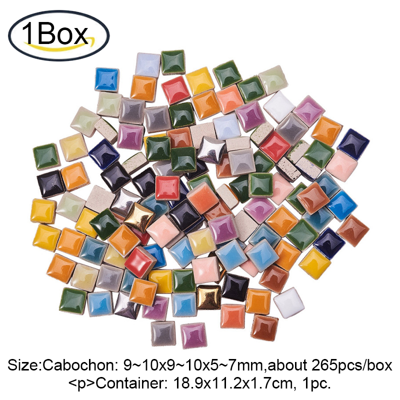Beebeecraft 1 Box Ceramic Mosaic Tiles Pieces Chips Vases Picture Frames Flowerpots Mosaic Pieces for DIY Crafts Home Decoration Arts