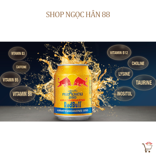 (Chính hãng) Lốc 6 Lon 250ml Bò Húc Redbull Thái Lan
