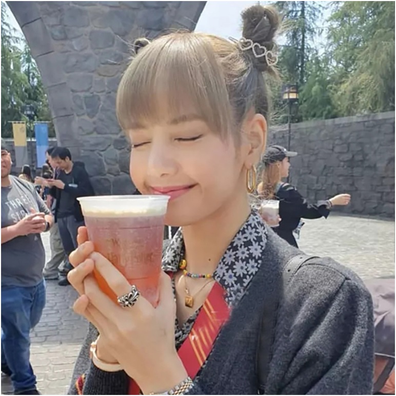 Kẹp tóc ba trái tim Lisa Blackpink