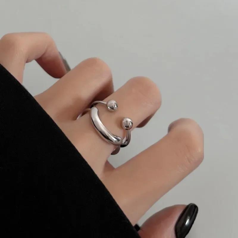 Yuanyan%20New%20Silver%20Color%20Smile%20Shape%20Ring%20for%20Women%20Girls%20Y2K%20Stainless%20Steel%20Rings%20Adjustable%20Opening%20Ring%20Fashion%20Jewelry%20Friend%20Gifts%20-%20Image%202