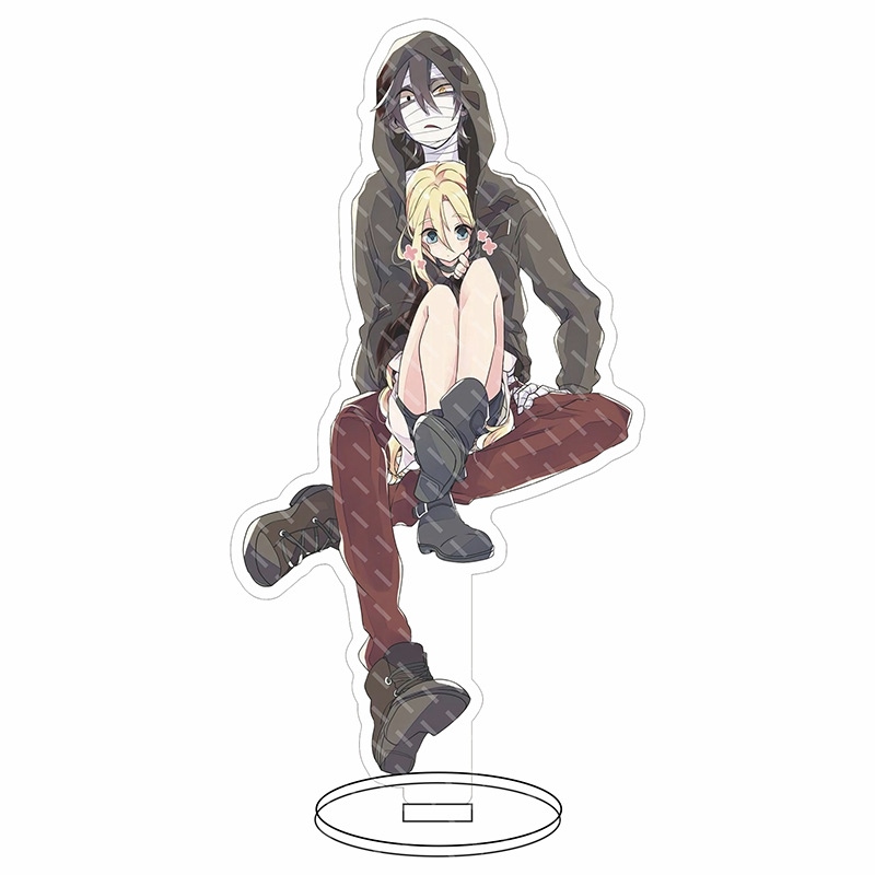 1 pçs novo anime anjos da morte acrílico suporte modelo ray & zack mesa  decoração placa titular figura de ação brinquedos fãs coleção presentes