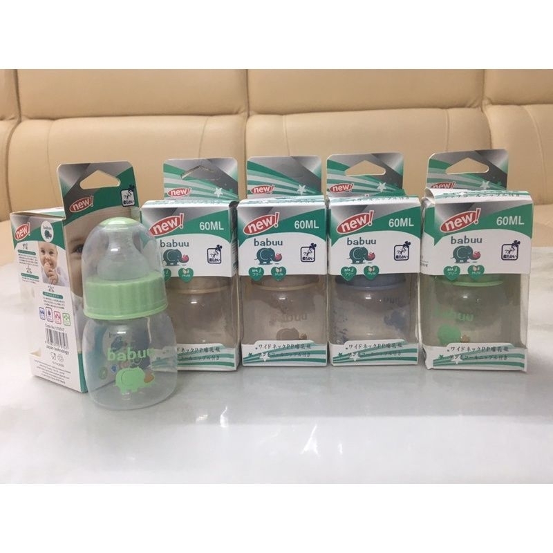 Bình sữa babuu 60ml, 125ml, 250ml cổ hẹp an toàn cho bé