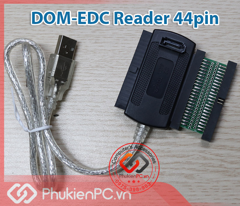 Thiết bị đọc thẻ nhớ flash dom edc 44pin công nghiệp sang usb 2.0