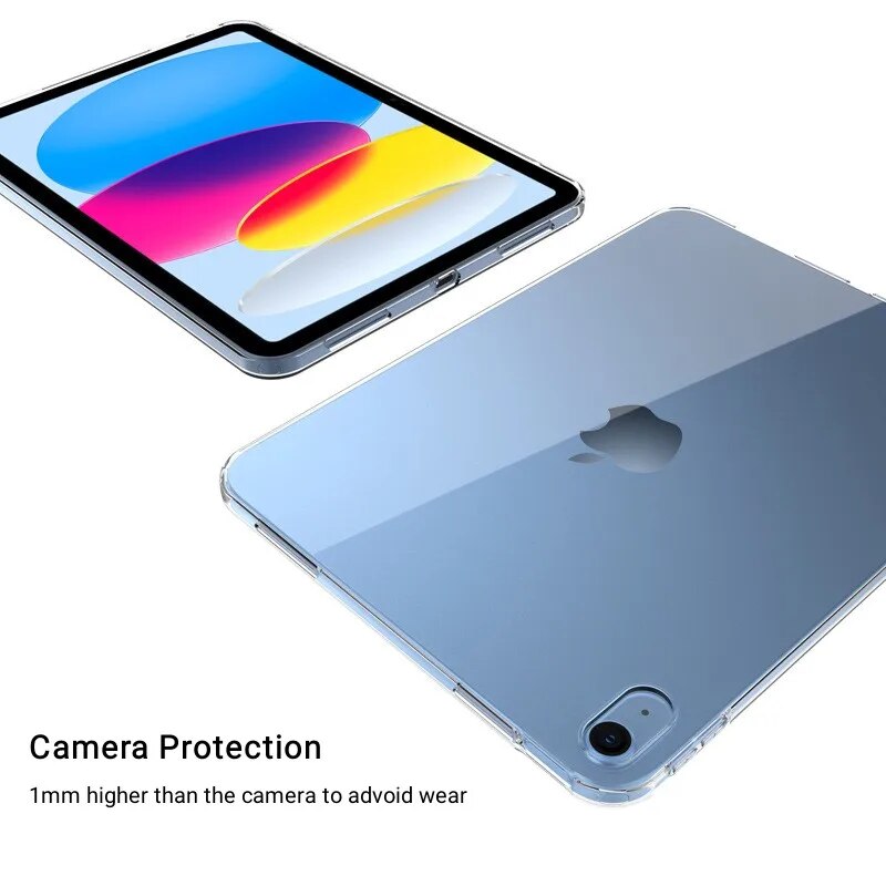 ZVTAIN Case for IPad 10th Generation 9th Casing Transparent Protective Case for IPad Air 5/4 Soft Silicone Cover for Pro 11 2022 2021 Mini 6 3 2 1 Back Cover IPad 7 8 Clear Shell
