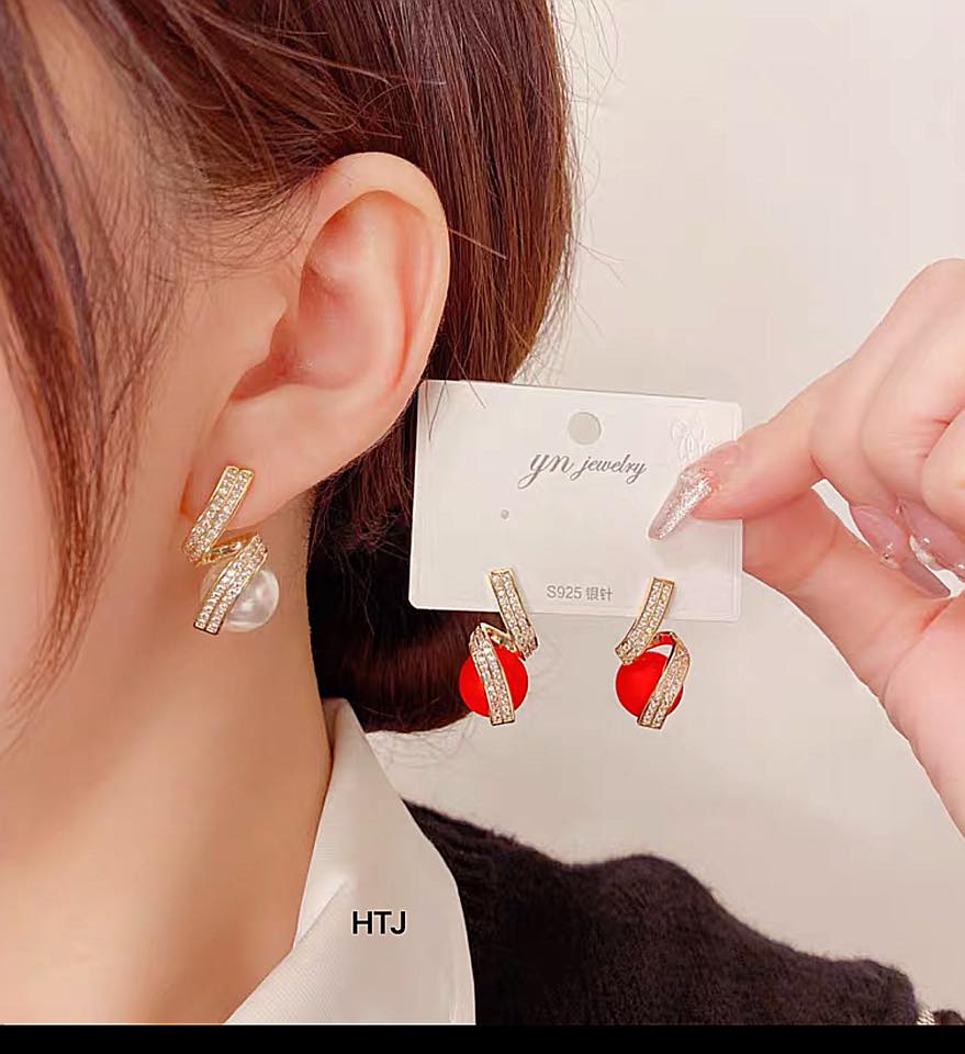 Bông tai bạc thời trang chất liệu bạc s925 MS78a