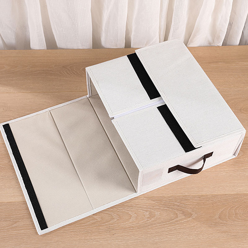 Foldable bedding and bed sheet storage box, multifunctional, washable cotton and linen storage box