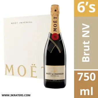 Moet Imperial Brut Nv 6x750ml With Gift Box Champagne Moet Imperial Brut Nv 6x750ml With
