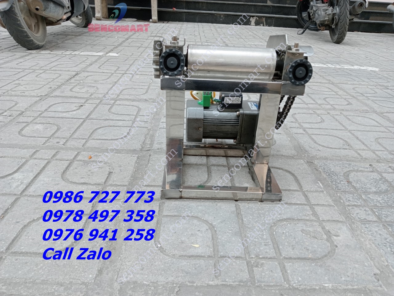 Bán máy cán mực khô nướng chạy điện hiệu quả gấp 10 lần cán bằng máy quay tay