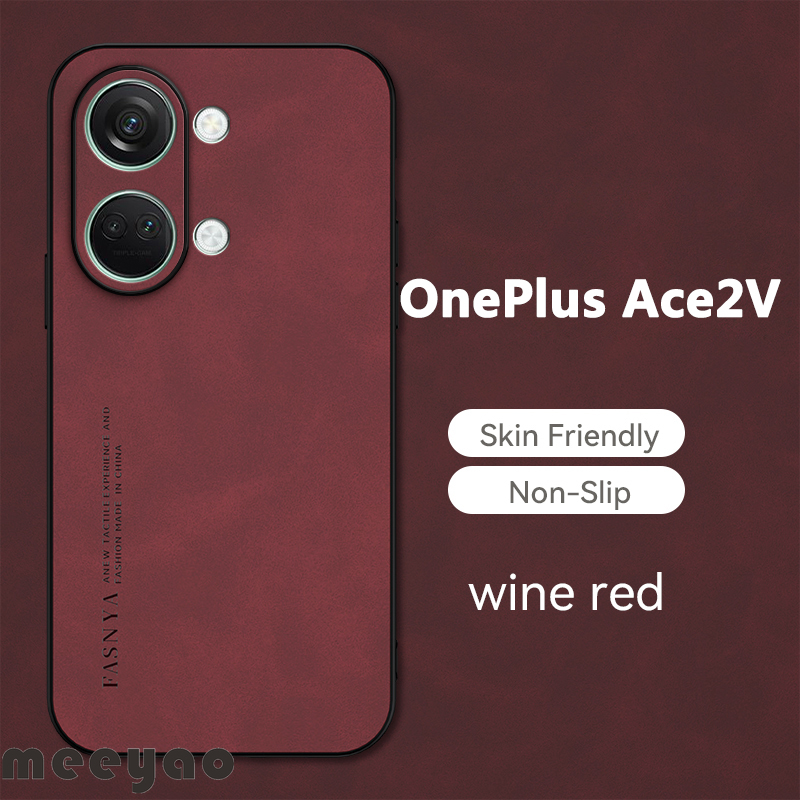 Case OnePlus Ace2V Soft Leather Phone Case Authentic Camera Protection Luxury Sheep Bark Cover For 1+ OnePlus ACE 2V PHP110