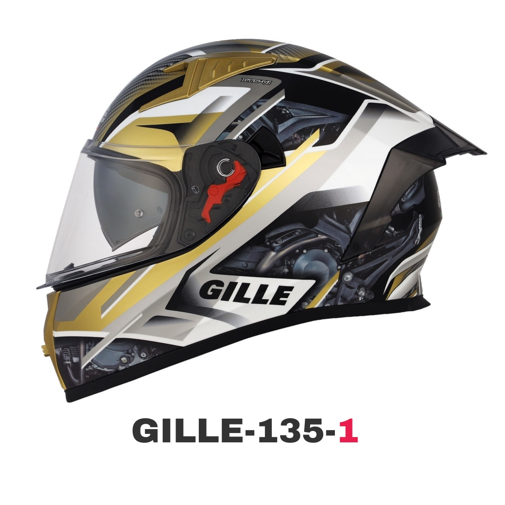 Gille New Style Full Face Dual Visor Motorcycle Helmet with Free Clear