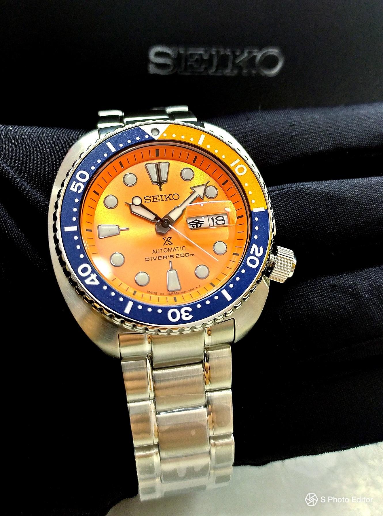 JDM * LIMITED EDITION BRAND NEW SEIKO PROSPEX ORANGE TURTLE NEMO MADE IN  JAPAN VERSION WITH KANJI DAY WHEEL MENS AUTOMATIC DIVERS WATCH SBDY023 |  Lazada Singapore