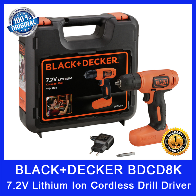Black + Decker BDCD8K 7.2V Cordless 