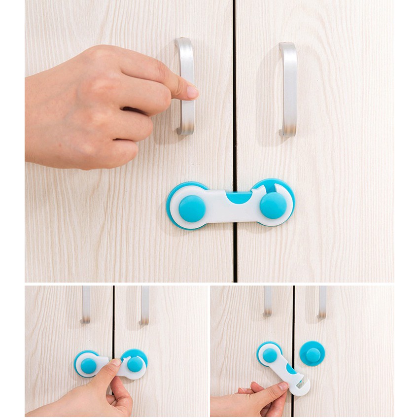 COMBO 2 DỤNG CỤ KHÓA TỦ CHO BÉ KÍCH THƯỚC 9.7*3.6 CM