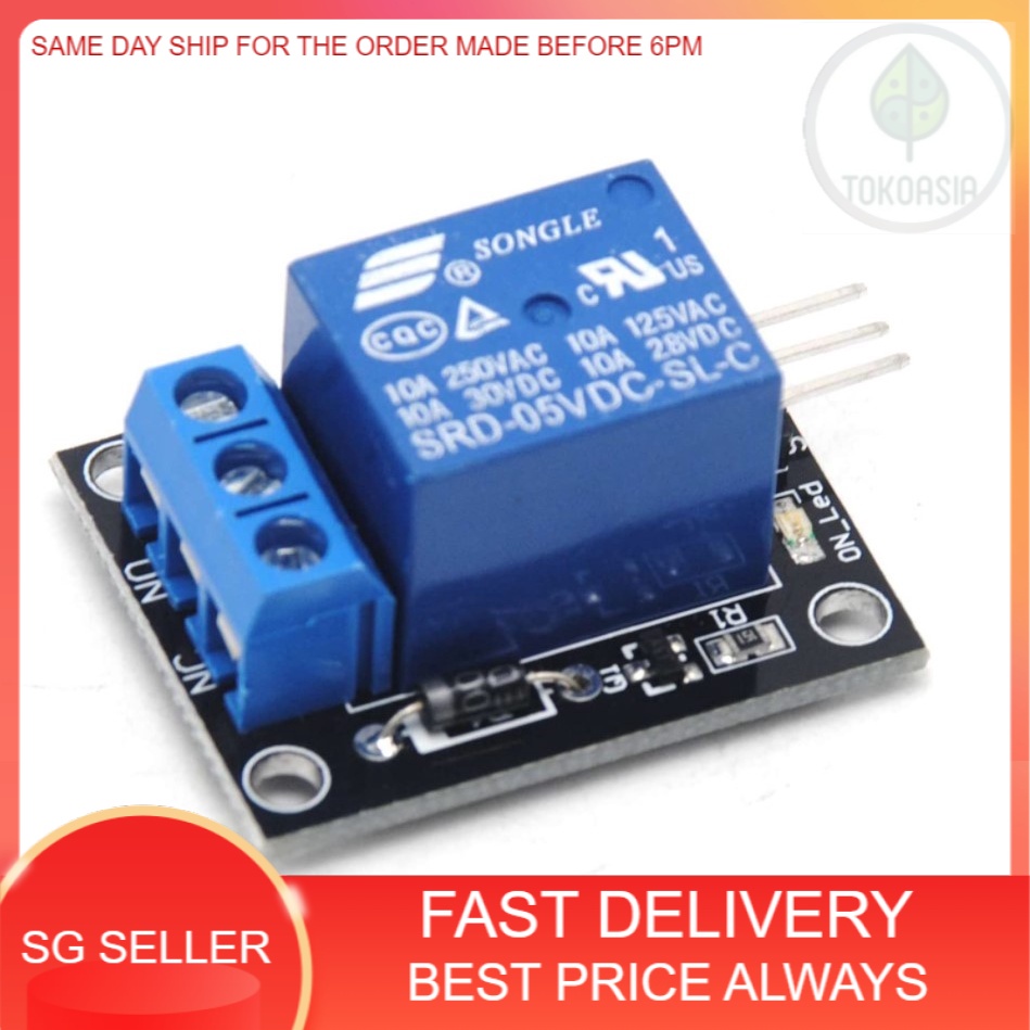 (Ready Stock) KY-019 5V Relay Module for Arduino 1 relay voltage 5 V ...