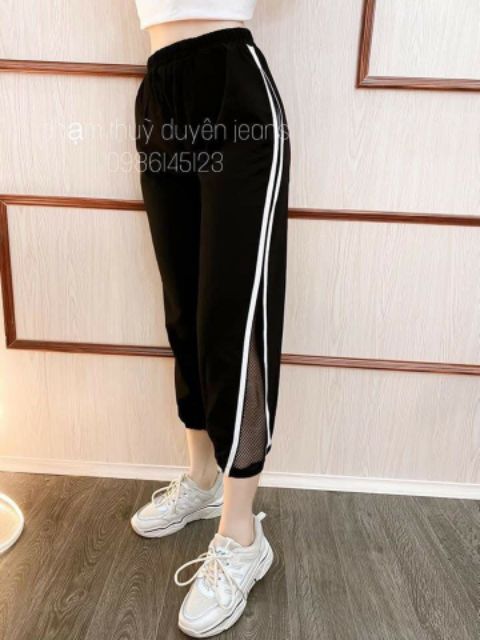 Quần baggy nữ , quần baggy đũi lưới