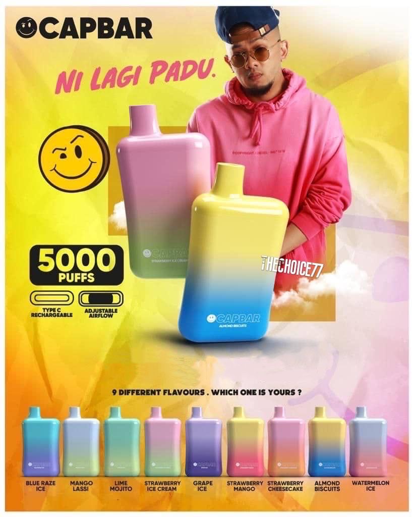 CAPBAR ( Cap Bar 5000 ) Pakai Buang Almond Biscuit / Lime Mojito