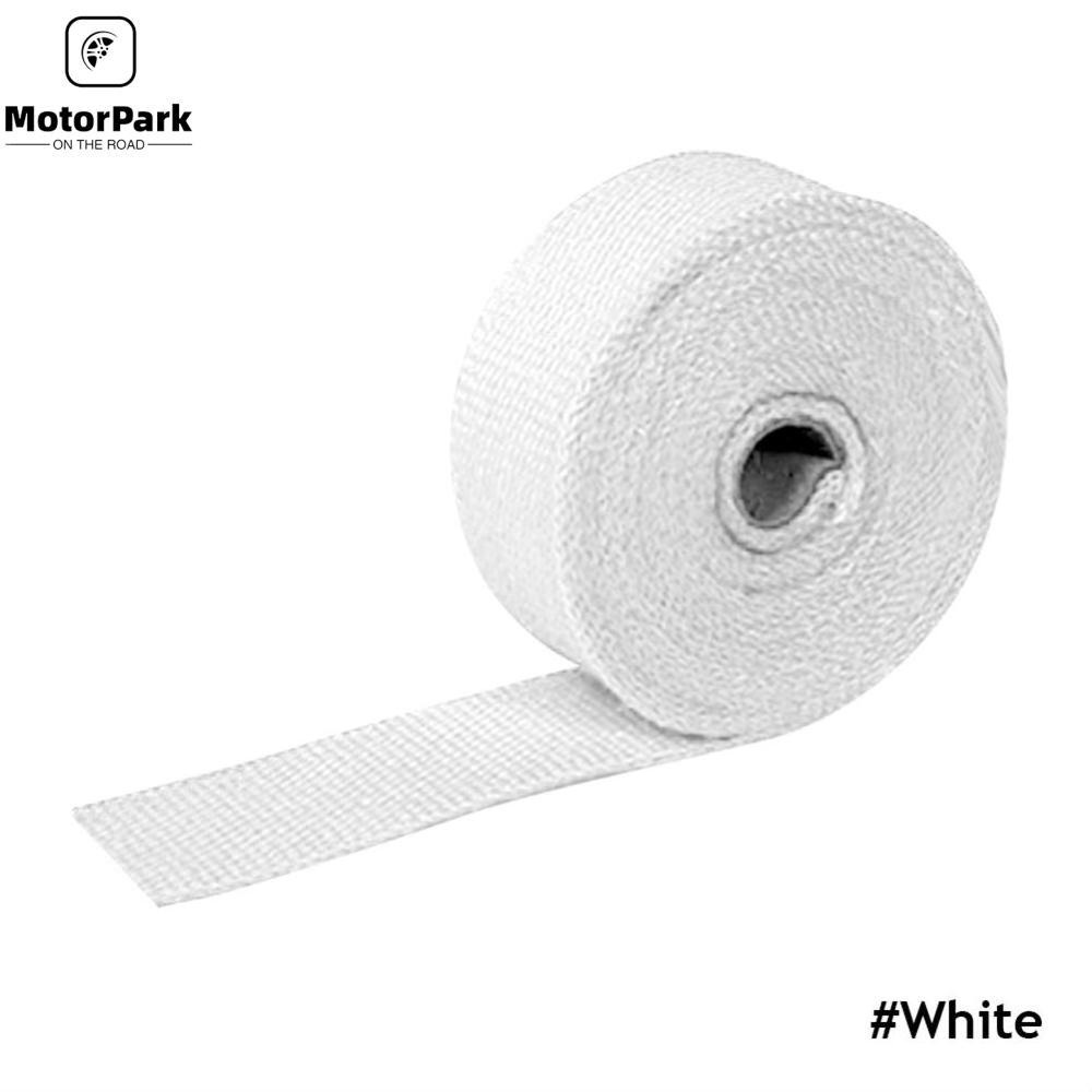 MotorPark 5M Roll Motorcycle Exhaust Heat Shield Thermal Exhaust Tape Fiberglass Heat Wrap Pipe Heat Insulation Motorcycle Accessories