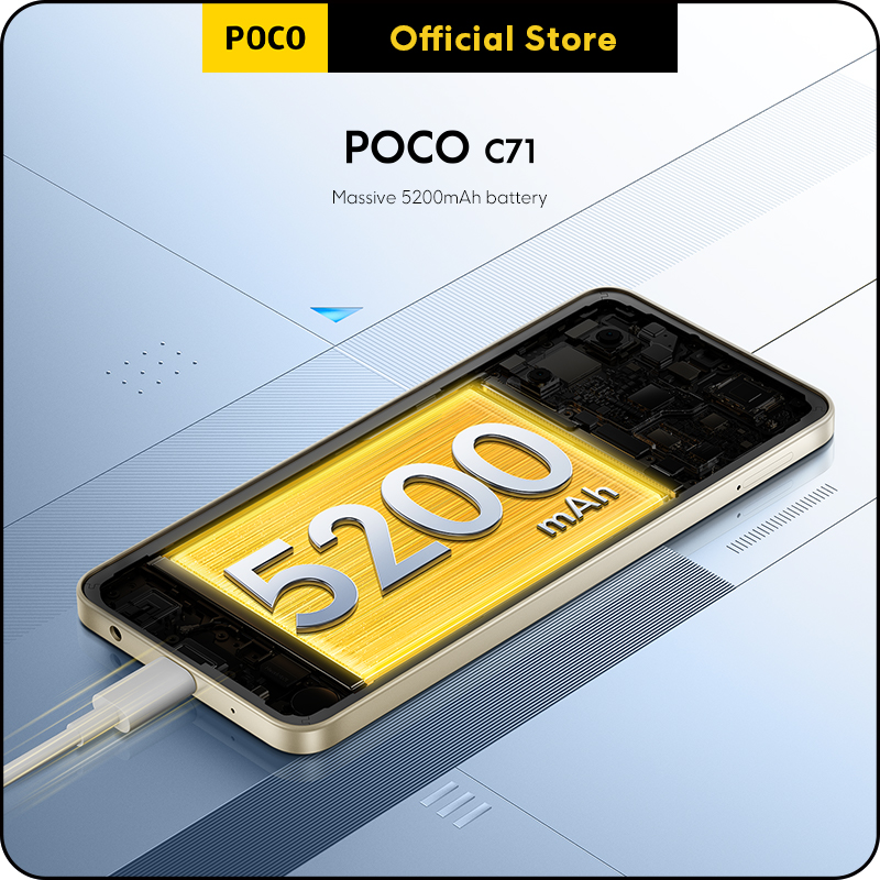 POCO C71 Smartphone | 4GB+128GB, Powerful octa-core processor