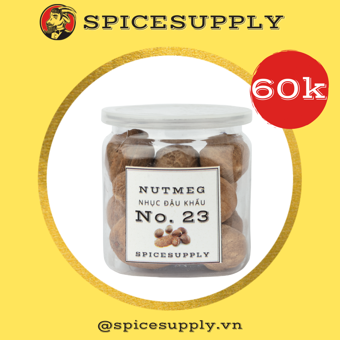 [HCM]Hũ 80g Nutmeg Whole - Nhục Đậu Khấu Nguyên Hạt Việt Nam Indonesia
