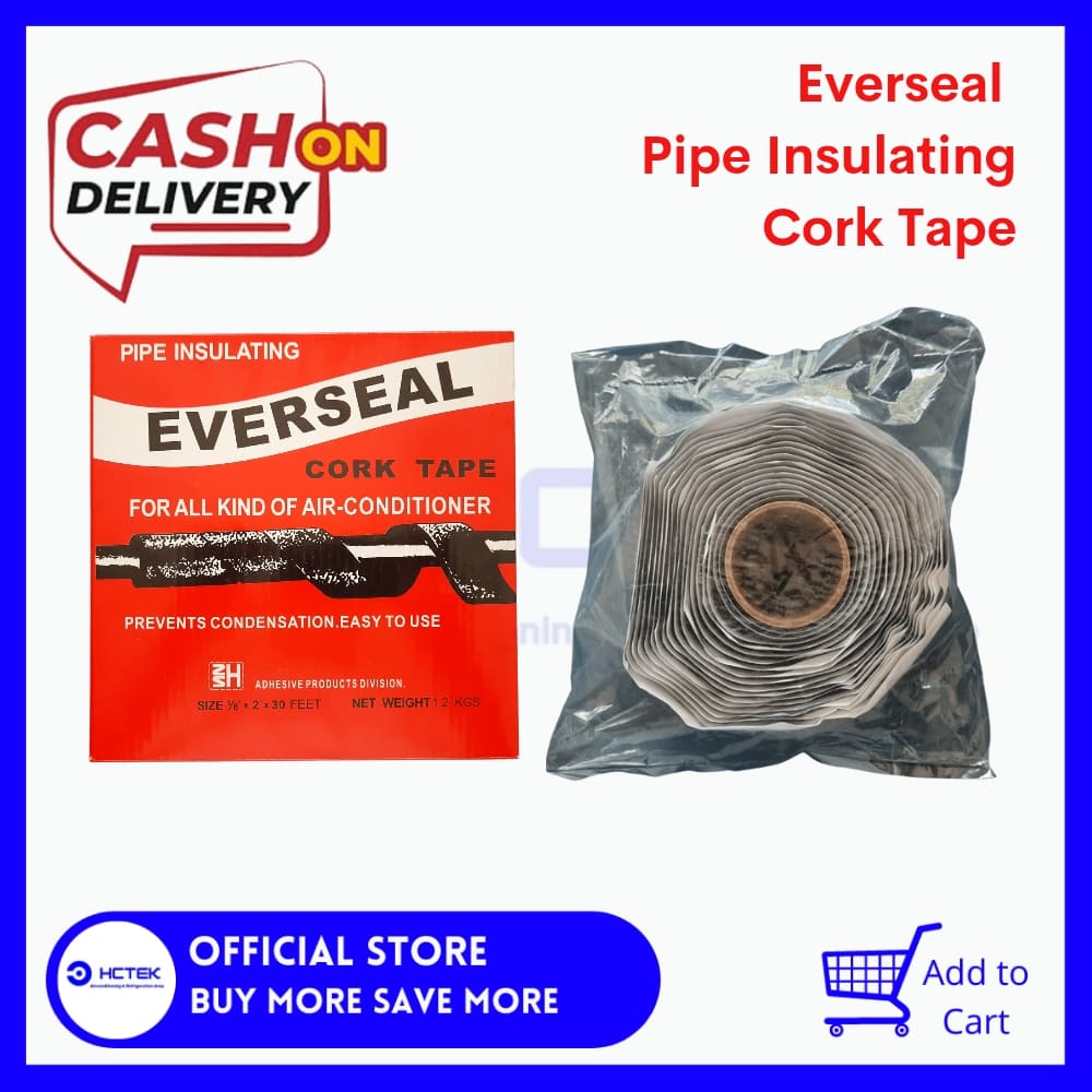 HCTEK Everseal Cork Tape Pipe Insulation Tape Lazada PH