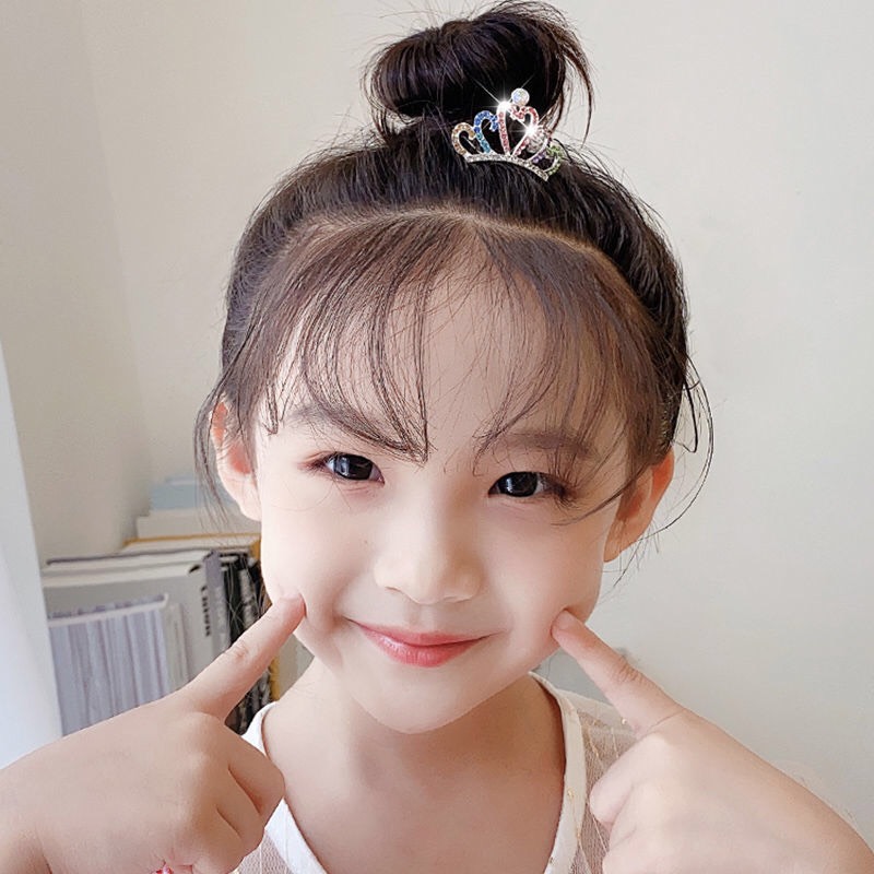 Cài tóc vương miện đính hạt lấp lánh cho bé