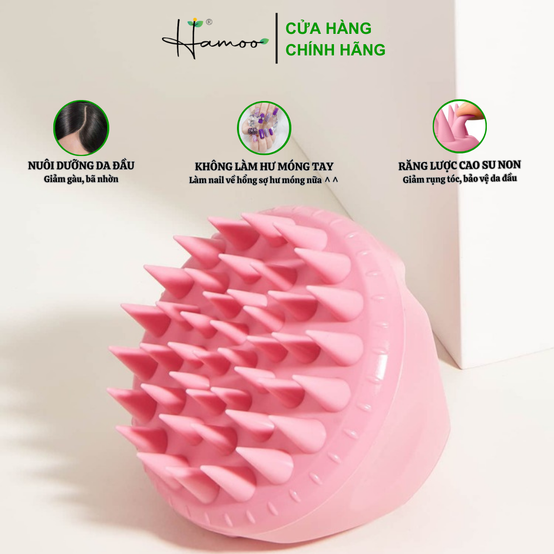 Lược gội đầu massage chất liệu silicon cao cấp
