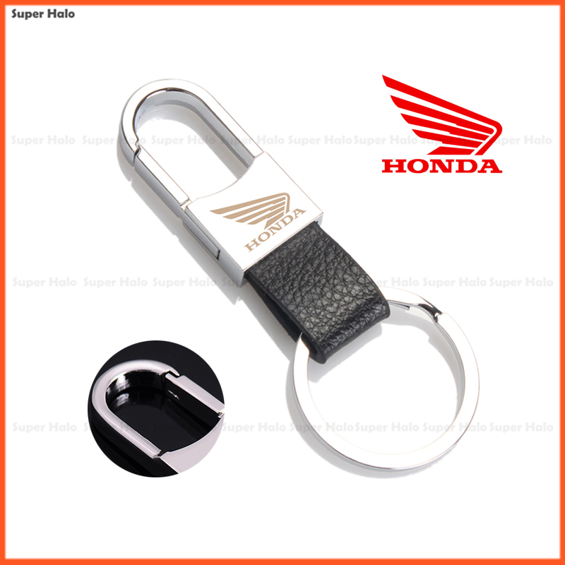 Leather Strap Keyring Motorcycle Keychain Car keychain for Honda Motor