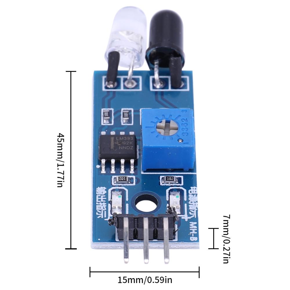 Obstacle Avoidance Sensor Module 3 Pin Reflective Photoelectric Sensor Infrared Distance Sensor for Car Robot