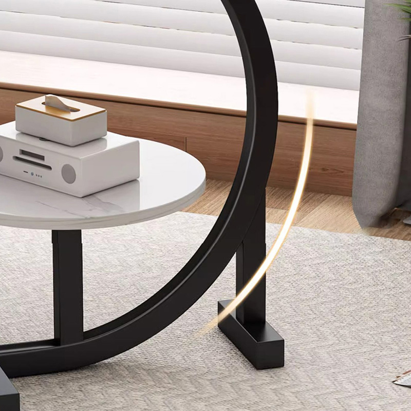 BEIDUOYANG Bedside table movable and simple small round table living room sofa bedroom bedside small coffee table household mini bedside table