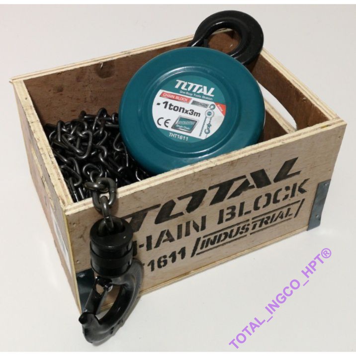 [Chính hãng] [Ảnh thật] Bá lăng xích Total THT1611 1 tấn - Độ cao nâng 3m [Hàng Chính Hãng Total]