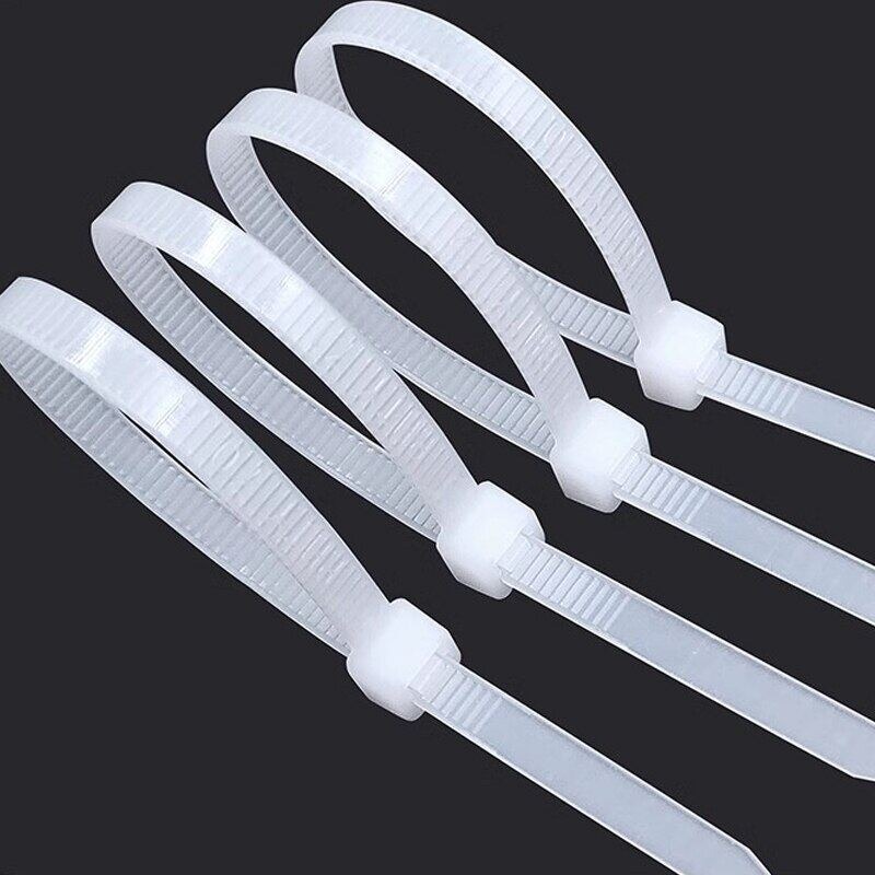 200/100PCS Self-locking Nylon Cable Ties Adjustable Cord Ties Fastening Loop Plastic Wire Ties Durable Fasteners For Home Office Wholesale