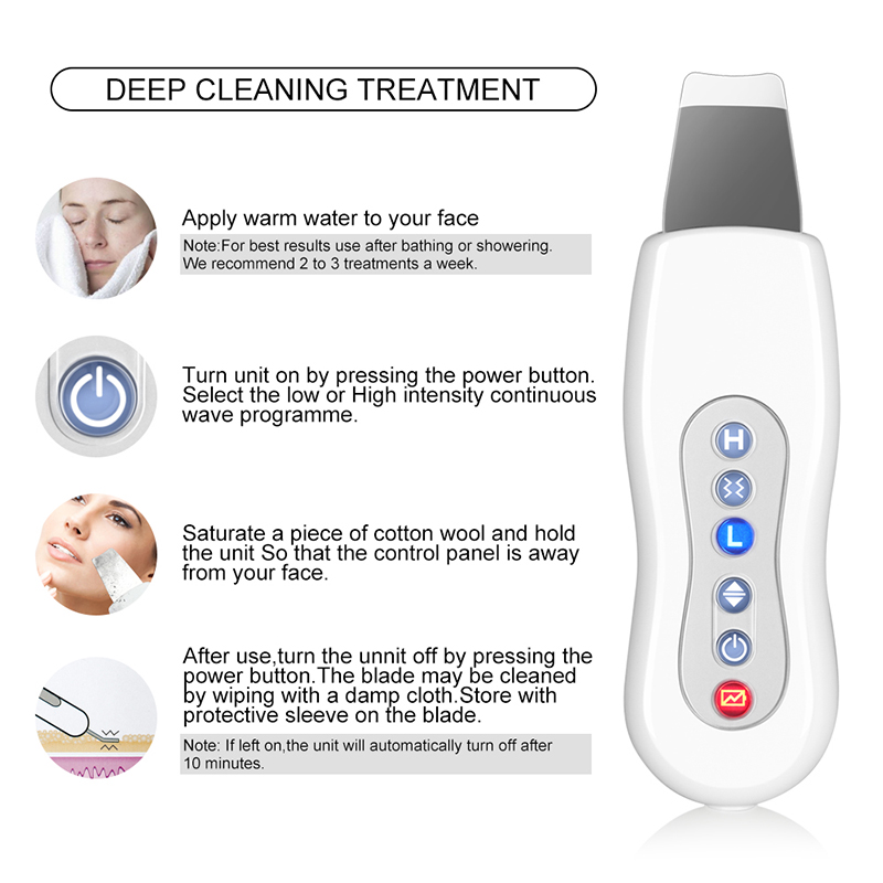 Beauty Star Ultrasonic Face Cleaner Skin Scrubber Ultrasound Vibration Massager Ultrasound Peeling Clean Tone Lift Scrubber. 