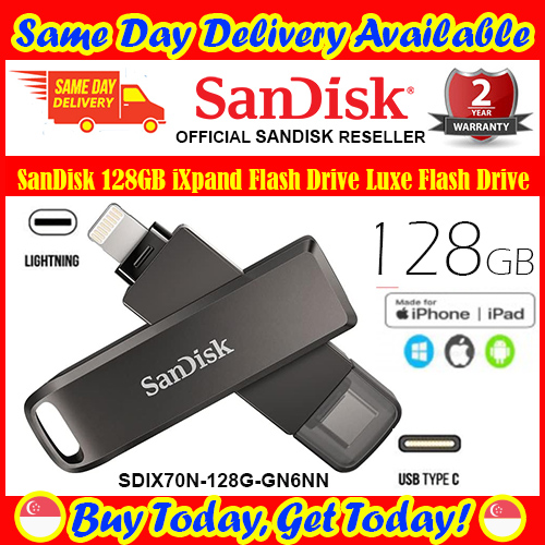 [Same Day Delivery Available*] SanDisk iXpand Flash Drive Luxe 64/128