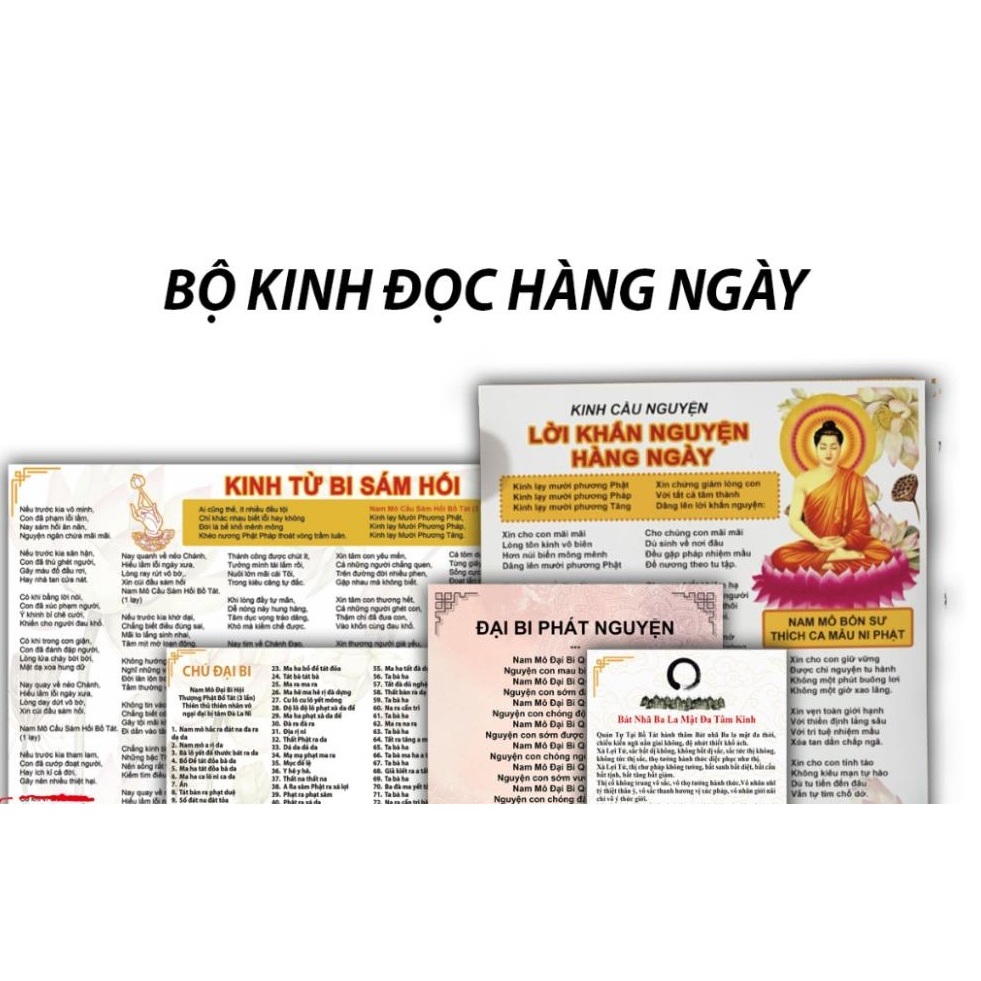 Bộ 8 kinh đọc hàng ngày sám hối, hồi hướng, chú đại bi, tâm kinh, khấn nguyện, đại bi phát nguyện