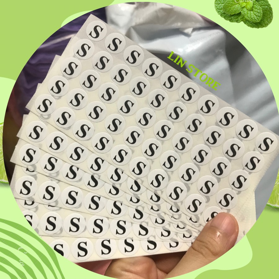 [10 Tờ/ 1 Size] - Tem Size Dán Quần Áo Từ XS Đến 5XL