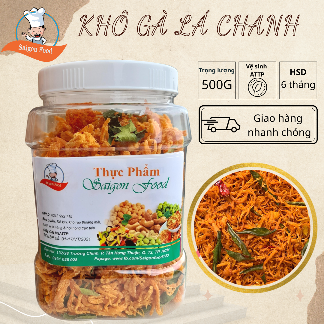 500G KHÔ GÀ CAY LÁ CHANH - Saigon Food