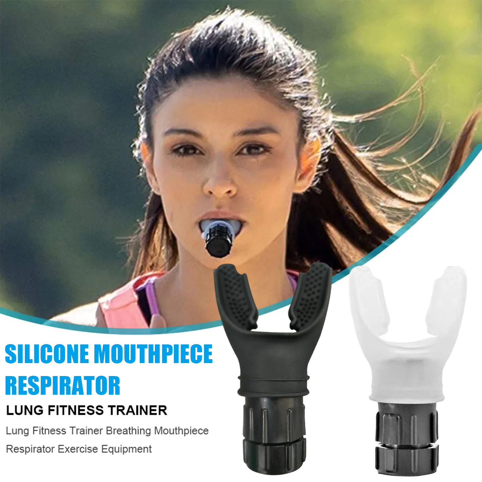 Lung Exerciser Device Fitness Breath Trainer Portable Lung Breathing Exerciser with Adjustable Resistance Compact and Reusable Abdominal Strength Trainer