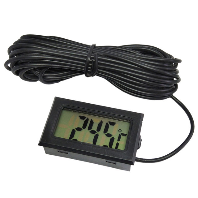 1/2m Tpm-10 Digital Waterproof Probe Temperature Meter Mini Portable For Fish Refrigerator. 