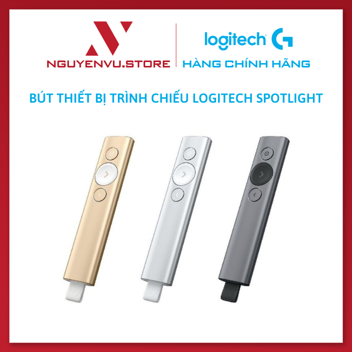 Bút Thiết Bị Trình Chiếu Logitech Spotlight USB Bluetooth - Hàng Chính Hãng