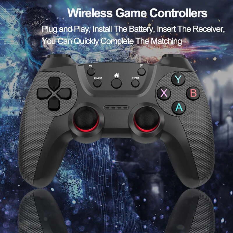 Dual Wireless Controller for PC 2.4G Gamepad For Game Box/PC/Android TV Box Joystick Support Two-player Game Controllers