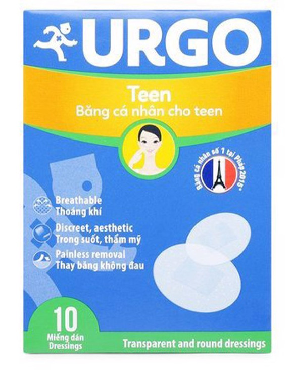 Băng cá nhân Urgo Teen 10's (10 miếng)