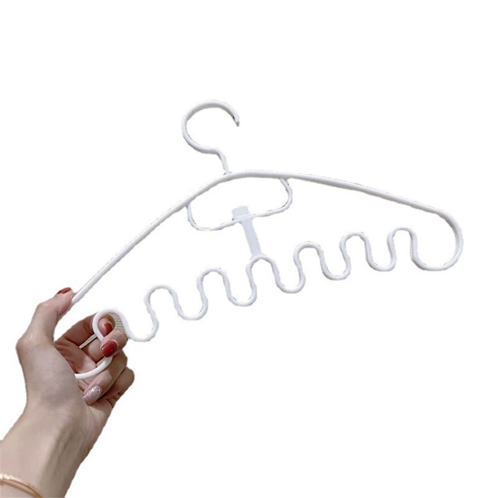 Bathtool Wave Multi-mouth Drying Rack Support Hanger Multi-functional Plastic Hanger Drying Rack Storage Hanger 0101