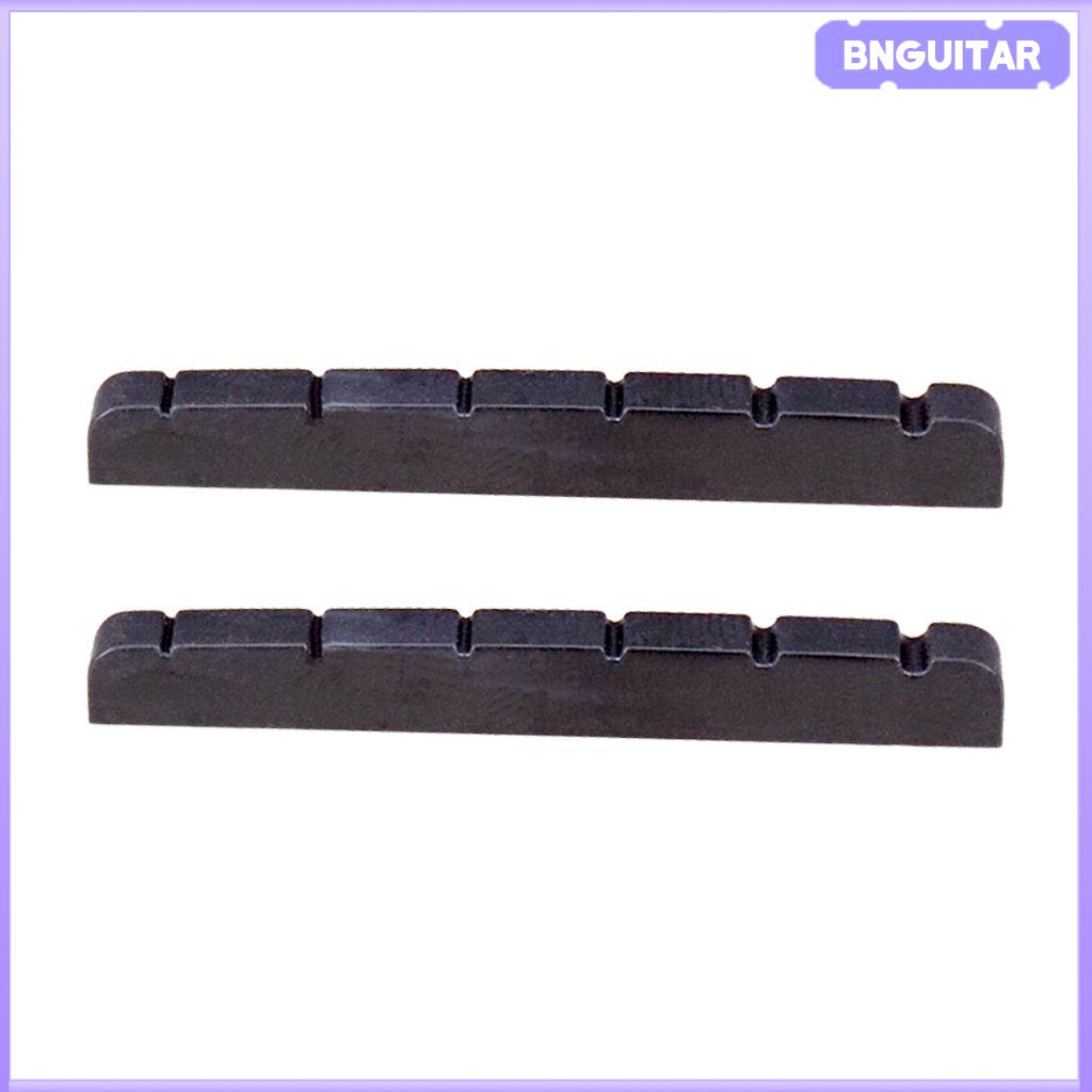 BNGUITAR Finest 2 Pieces Slotted Electric Guitar Nuts DIY Musical