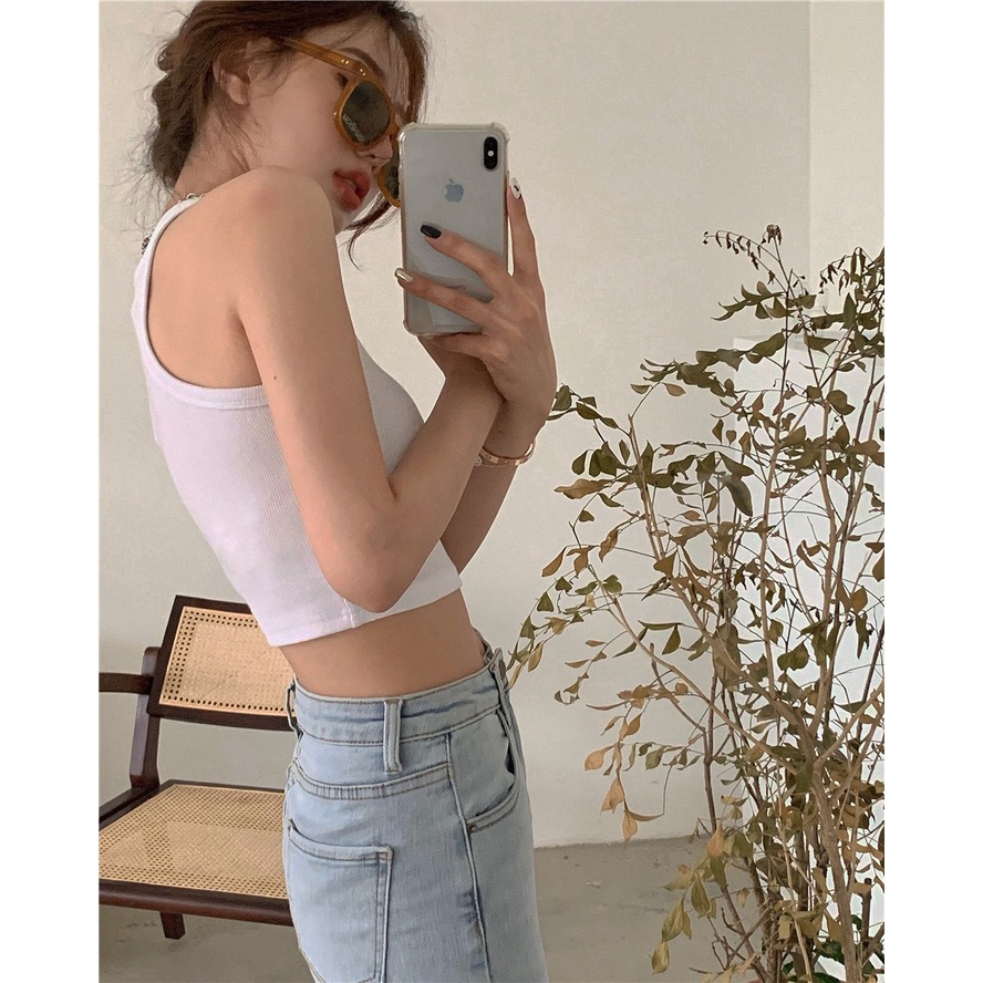 Áo CROPTOP ba lỗ nữ basic siêu mát