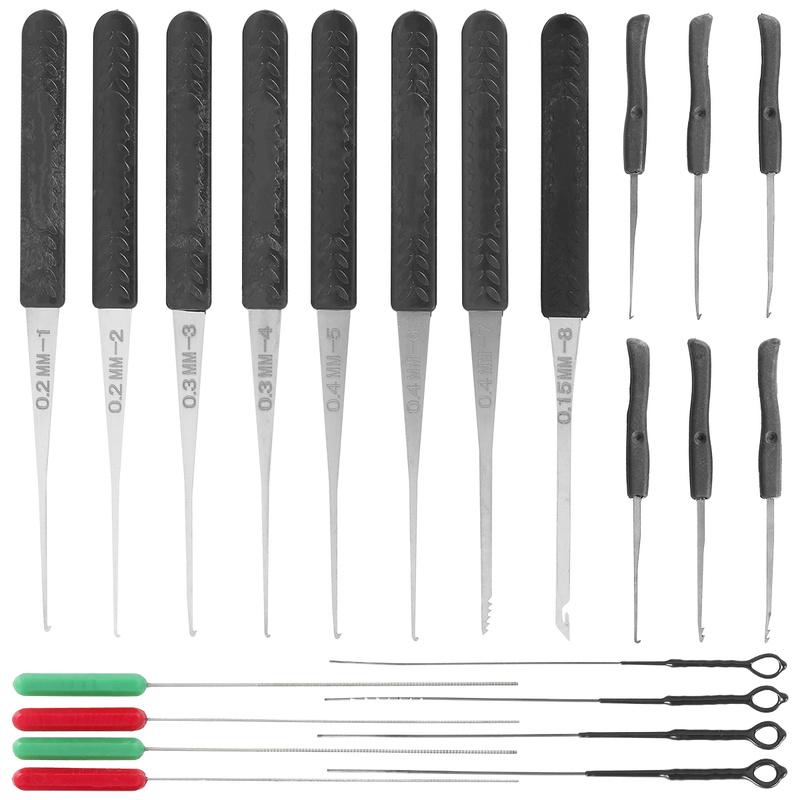 22Pcs Bị Gãy dụng cụ tách chìa khóa Kit Thợ Khóa dụng cụ cầm tay Tái Sử Dụng Loại Bỏ công cụ thợ khóa Móc Cho Nhà Thợ Khóa dụng cụ cầm tay Chuyên Nghiệp Bị Gãy dụng cụ tách chìa khóa Kit Gufuzi