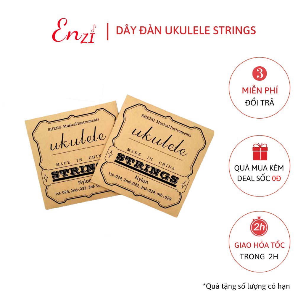 Dây đàn Ukulele string sử dụng cho mọi loại đàn soprano concert tenor 21 23 26 inch chất lượng ENZI