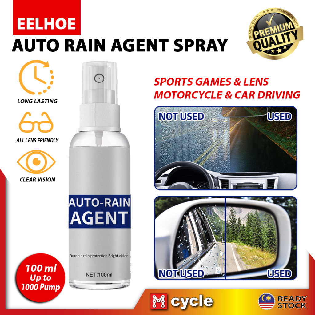 EELHOE Auto Rain Agent Spray Car Window Glass Film Rainproof