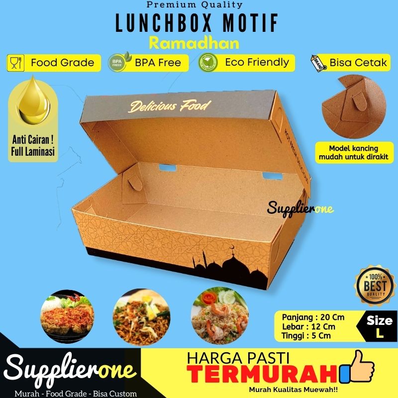 Lunch Box Paper, Lunch Box, Paper Lunch Box SML, Kemasan Dus Box Ayam